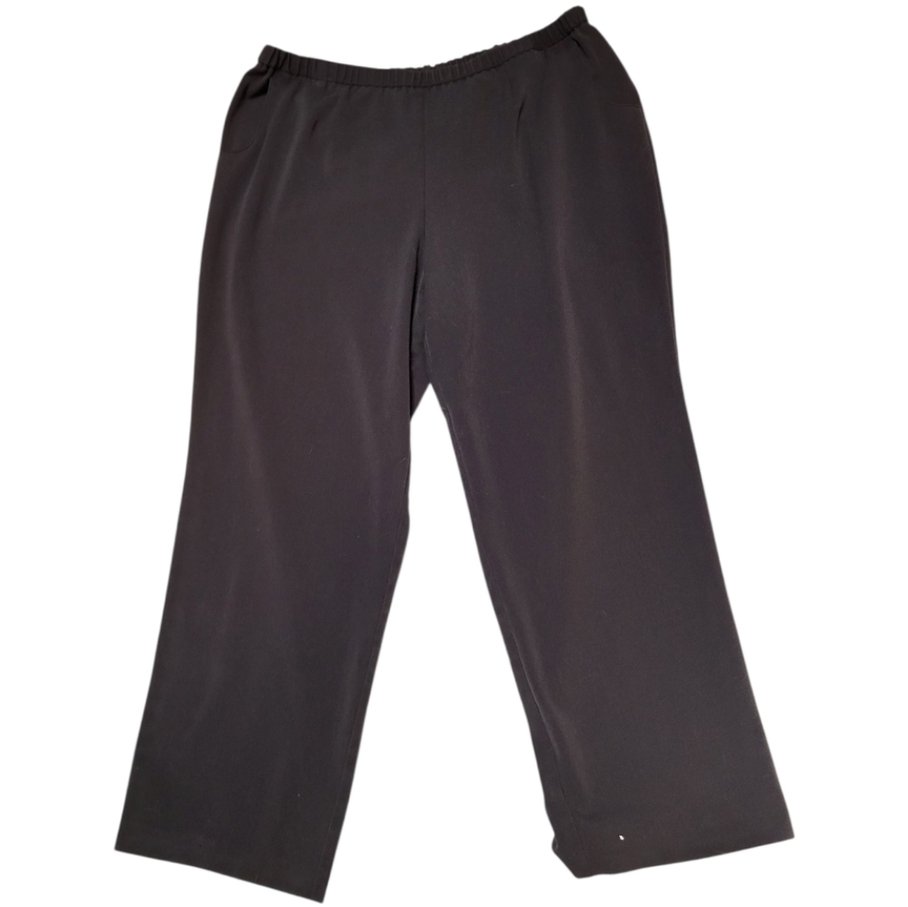 JM Collection Brown Petite Straight Leg Trousers Elegant Design - Size 20P